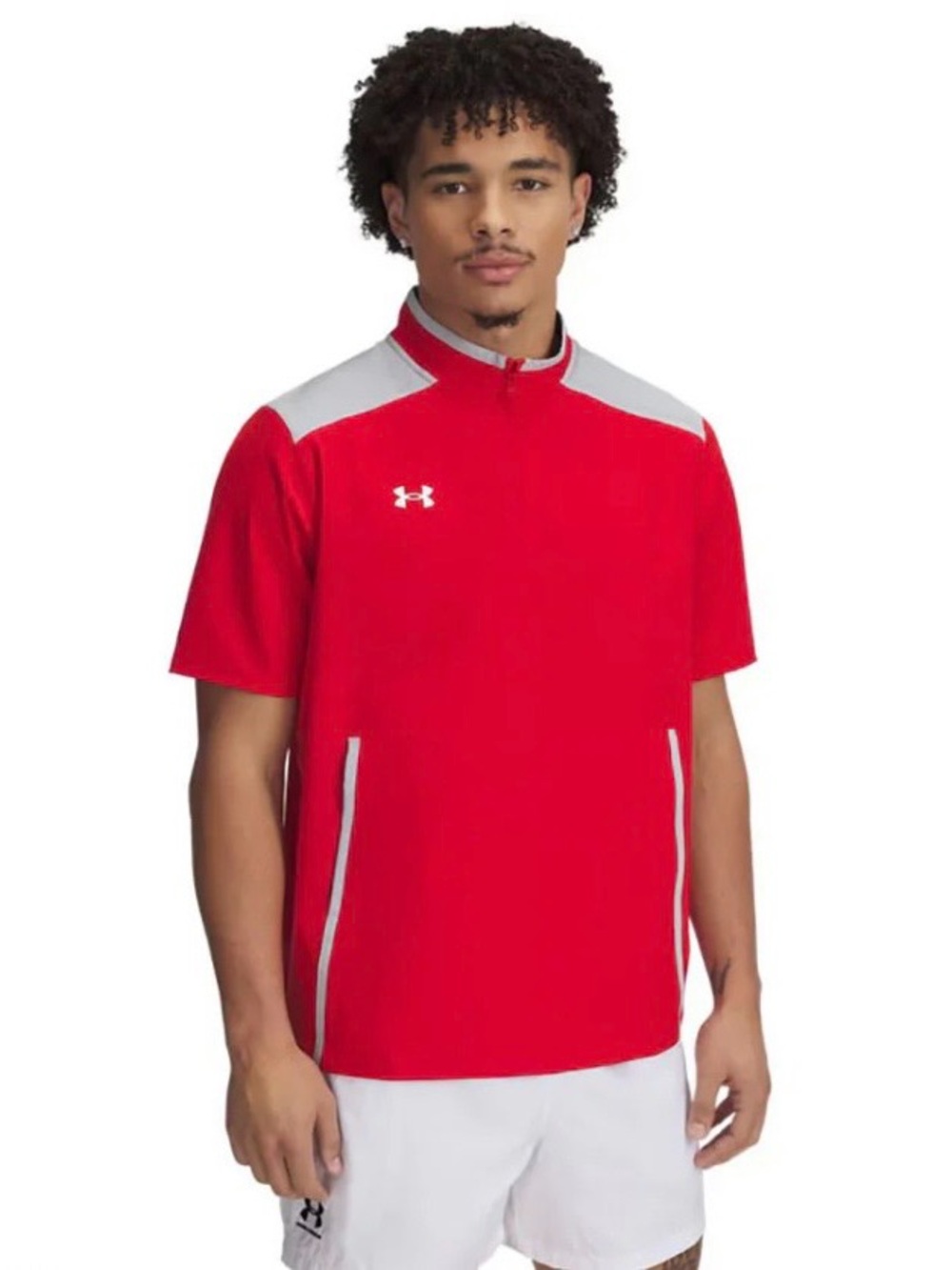 NWT Under Armour Motivate 3.0 Red Short Sleeve Half Zip Pullover Athleisure